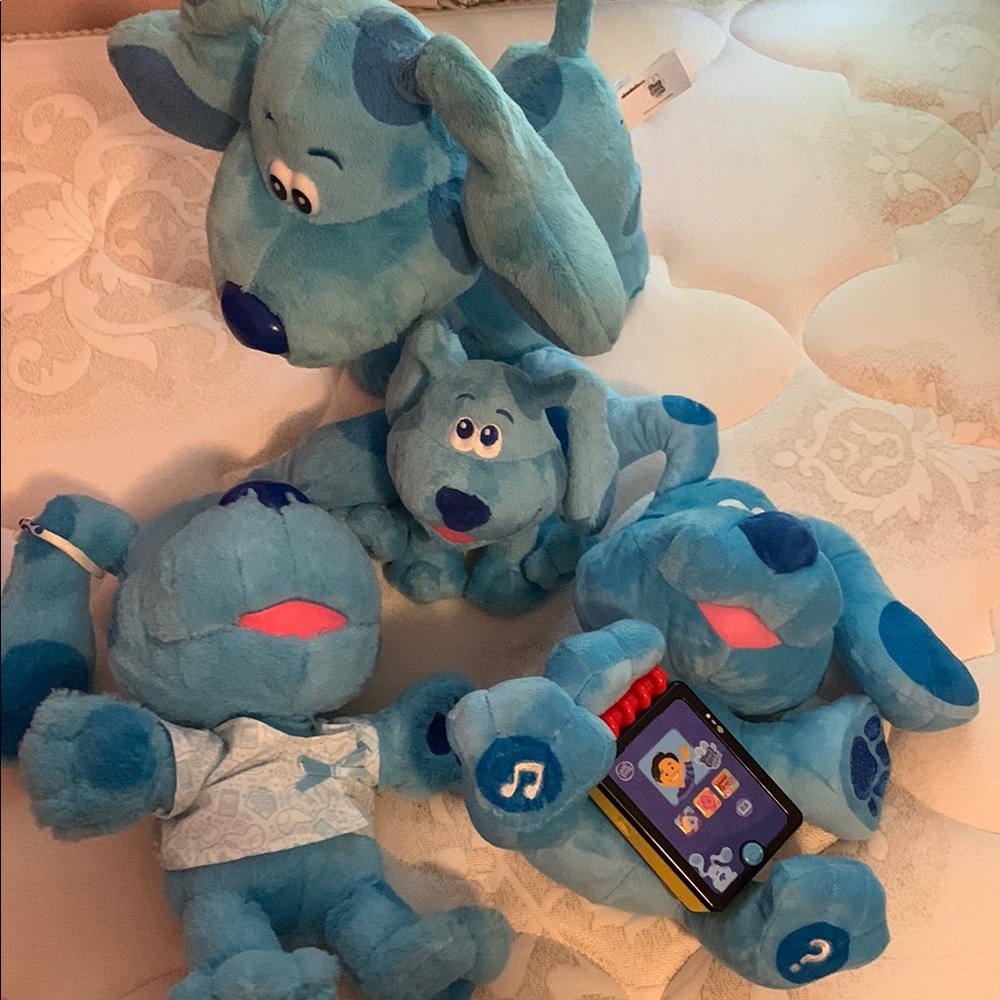Blue Plush Toy Set